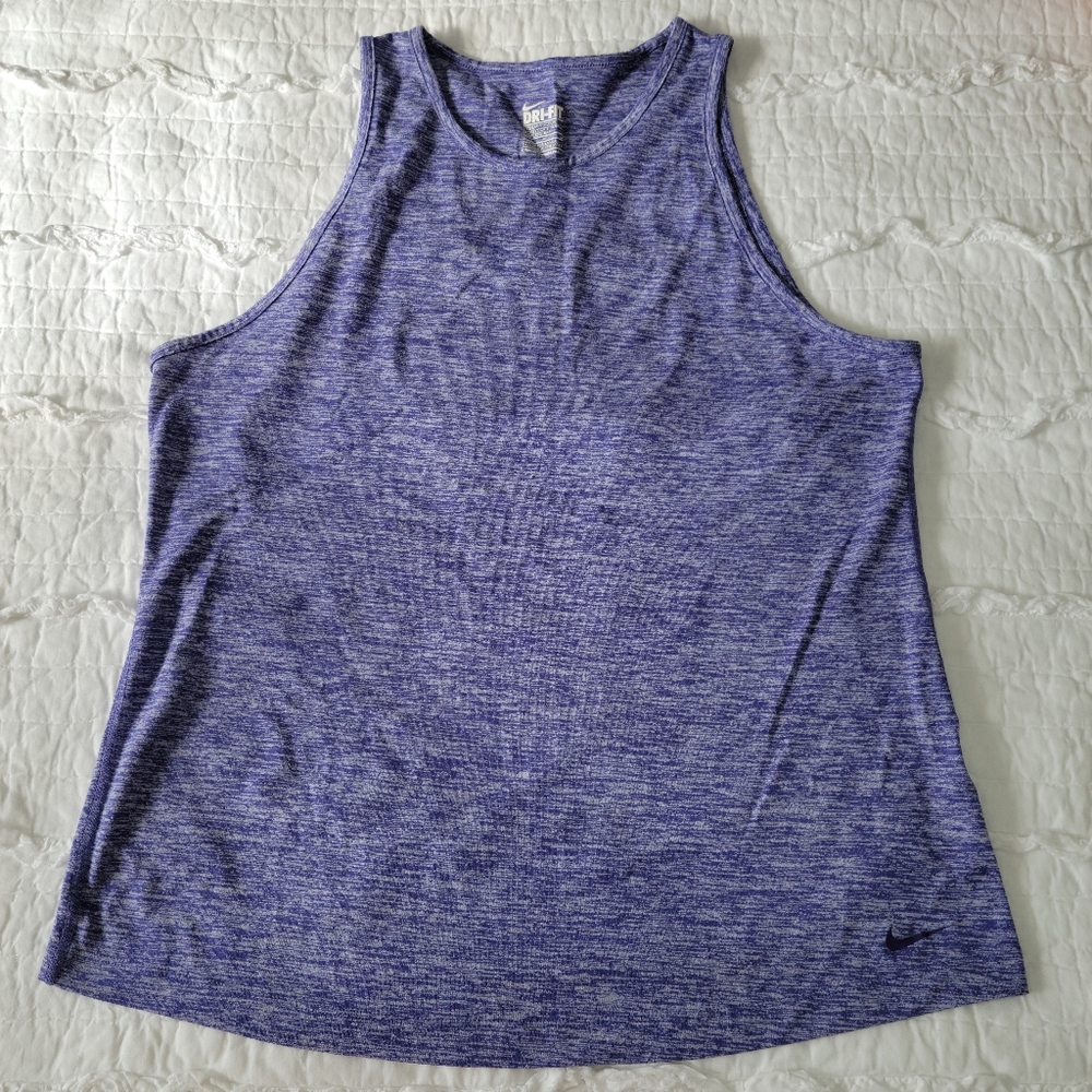 Nike DriFit Tank Top Regular Fit M EUC Purple Grape Space Dye
